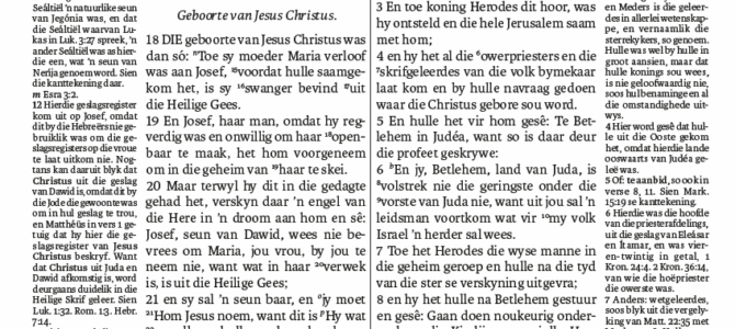 Voorbeeldpagina Afrikaanse KTB